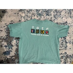 VTG Gravity Graphics TGIF Thank God‎ It Floats St. John Men's 2XL T-Shirt